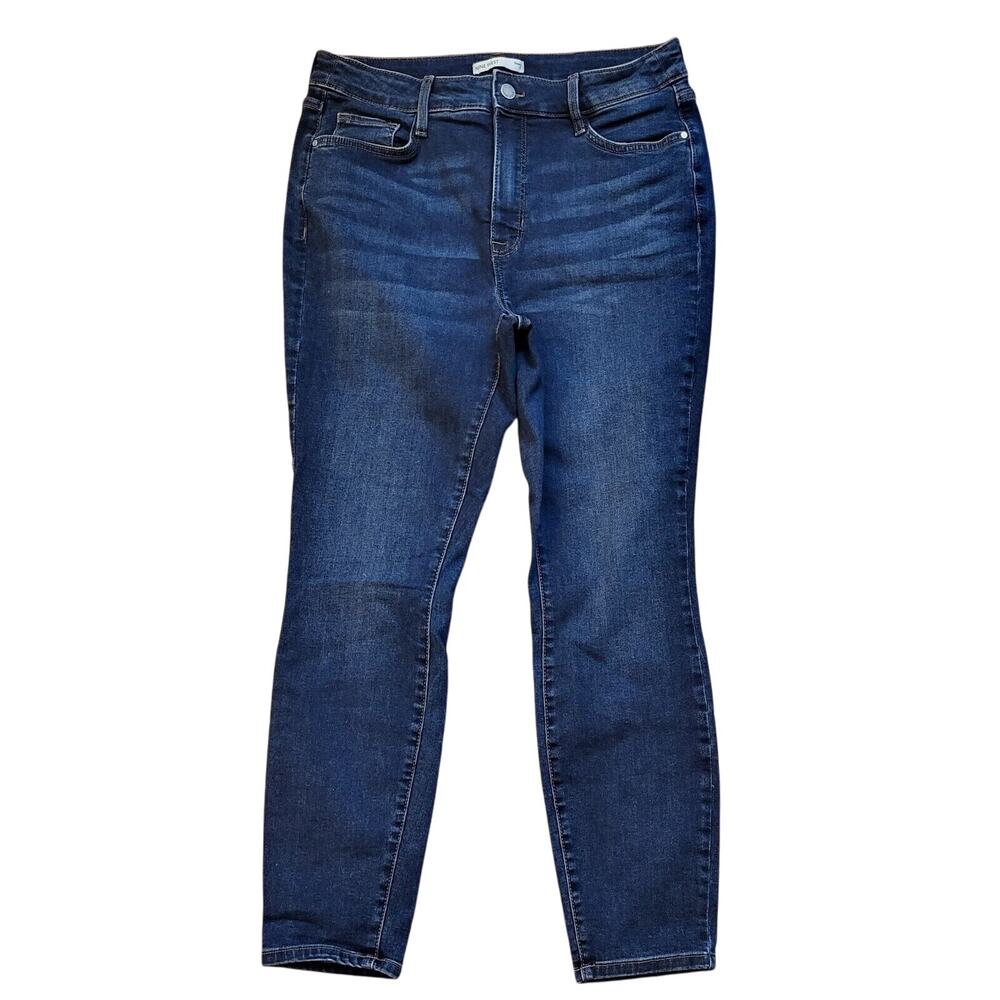 Nine West Skinny Jeans Women’s Size 14 High Rise Blue Denim Stretch Classic Fit